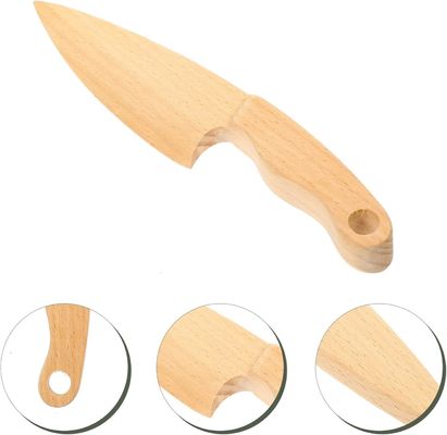Gepersonaliseerd logo Houten messen voor pretentieel spelen Voedsel Speelgoed Leertools Gepersonaliseerd formaat