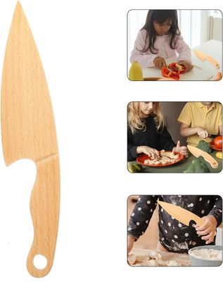 Gepersonaliseerd logo Houten messen voor pretentieel spelen Voedsel Speelgoed Leertools Gepersonaliseerd formaat
