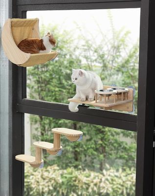 ISO9001 2008 gecertificeerd FSCI BSCI Kattenhammock-bedplanken met sterke zuigbekers