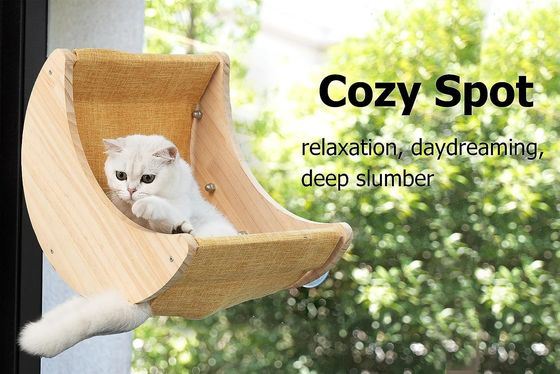 ISO9001 2008 gecertificeerd FSCI BSCI Kattenhammock-bedplanken met sterke zuigbekers