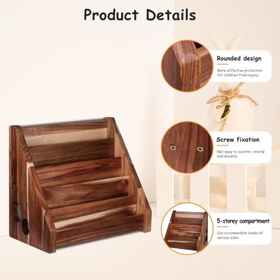 Functioneel ontwerp Montessori schap gesneden houten boekenkast voor kinderklas