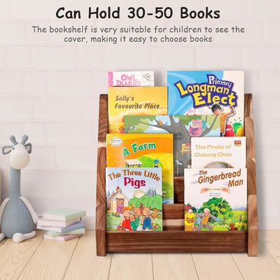 Functioneel ontwerp Montessori schap gesneden houten boekenkast voor kinderklas