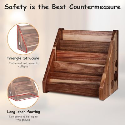 Functioneel ontwerp Montessori schap gesneden houten boekenkast voor kinderklas