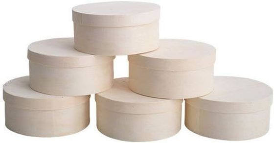 Ronde doos voor hamburger cake bak aangepast logo aanvaardbaar composteerbaar houten container