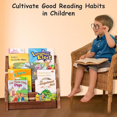 Functioneel ontwerp Montessori schap gesneden houten boekenkast voor kinderklas