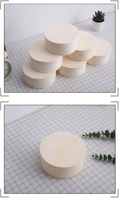 Ronde doos voor hamburger cake bak aangepast logo aanvaardbaar composteerbaar houten container