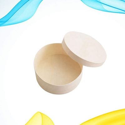 Ronde doos voor hamburger cake bak aangepast logo aanvaardbaar composteerbaar houten container