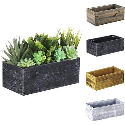 Aangepaste houten natuurlijke witte buitenhouten planters in meerdere kleuren