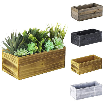 Aangepaste houten natuurlijke witte buitenhouten planters in meerdere kleuren
