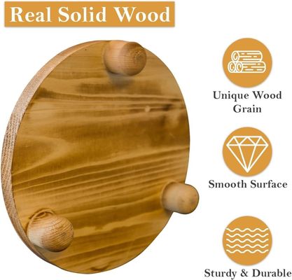 Plain Houten Doos 2 Pack Hout Riser Plant Stoel Display Rack Ronde Pot Flower Pedestal Retro Plant