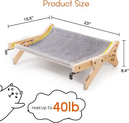 ISO9001 2008 FSCI BSCI gecertificeerd Hout Katten Venster Perch Houdt Tot 40 Lbs 2 In 1