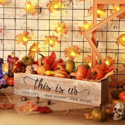 Houten rechthoekige planterdoos voor rustieke middelpunten aangepast logo aanvaardbaar