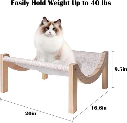Houten kattenhammock voor binnen- en buitenruimte
