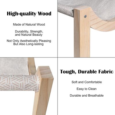 Houten kattenhammock voor binnen- en buitenruimte