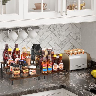 Huishoudelijke houten wasplank organisator voor rustieke weergave