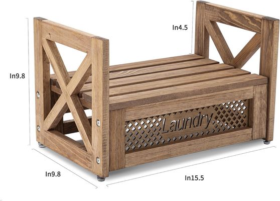 Houten wasmachine Duurzame stand voor wasmiddelverzachtingsmiddelen Vergroot de charme van een boerderij