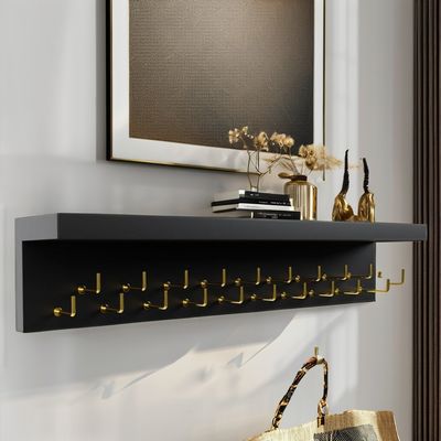 Houten trofee-display Huishoudelijk apparaat medaille hanger en trofee-plank met haakjes