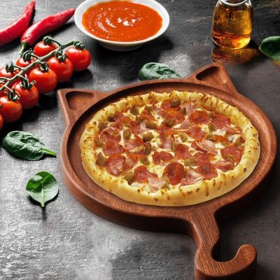 7'8'10' Onregelmatig Houten Ronde Kattenplaat Handgemaakte Massief Houten Pizza Plaat