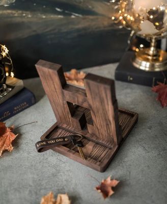 Houten telefoonstalletje voor gepersonaliseerde verjaardagscadeautjes Rustieke stijl Houten dokstation