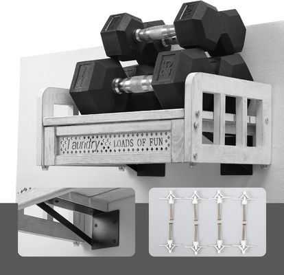 Transformeer uw wasruimte met deze op de muur gemonteerde houten wasmiddelhouder en -plank