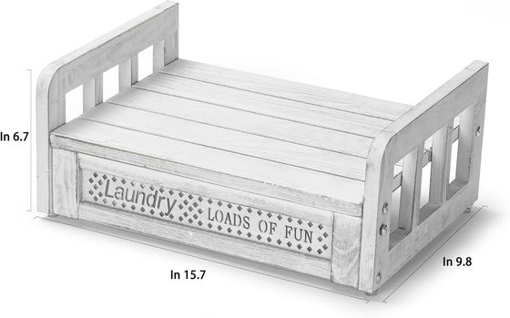 Transformeer uw wasruimte met deze op de muur gemonteerde houten wasmiddelhouder en -plank