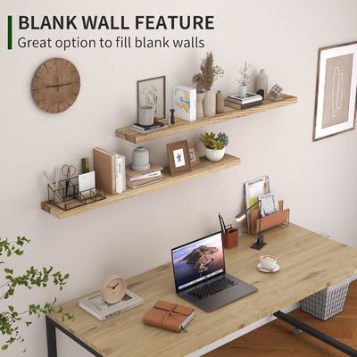 48 inch muurplank Set van 2 rustieke houten planken voor muuropslag in badkamer display