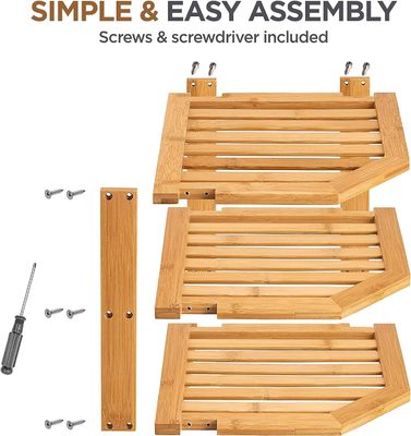 Houten keukenplankplankplankorganisator voor kastenruimtebesparende houten hoekorganisator