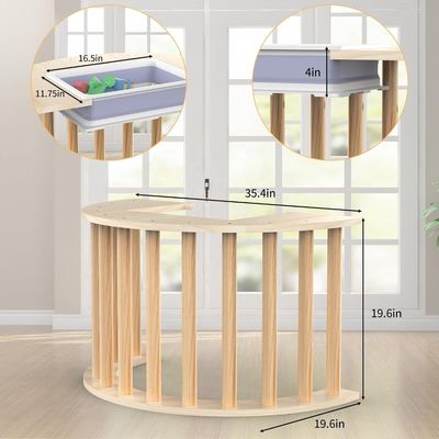 Bespaar ruimte Houten speelgoed Klimboog voor sensorische tafel en opslaghouders Racks