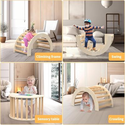 Bespaar ruimte Houten speelgoed Klimboog voor sensorische tafel en opslaghouders Racks