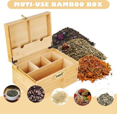 Gewone houten doos met afneembare bak en combinatie slot Custom Smell Proof opslag