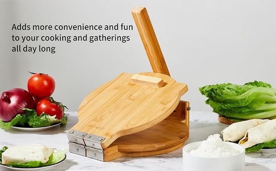 10 inch diameter bamboe tortilla press maker op maat voor zelfgemaakte Mexicaanse tortilla's