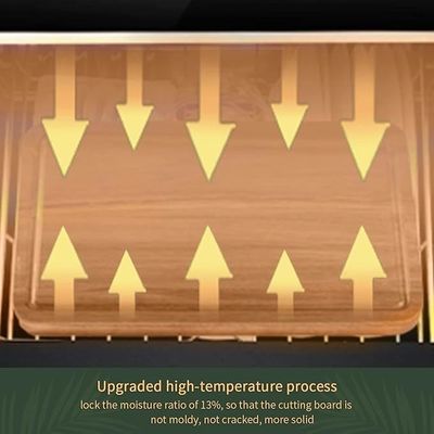 17x12 12x10 12x7 Inch Dikke Houthaken Set van 3 met handgrepen en Juice Groove