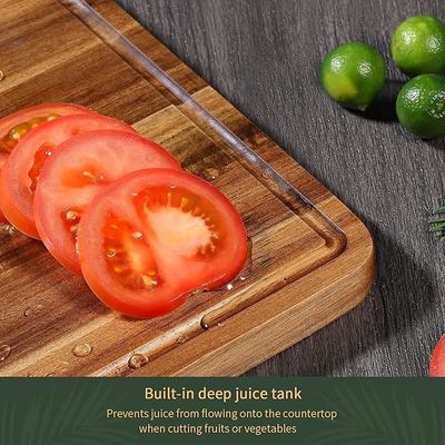 17x12 12x10 12x7 Inch Dikke Houthaken Set van 3 met handgrepen en Juice Groove