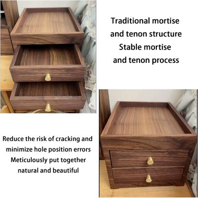 Zilkscherm gedrukte houten bureaubok met dubbele lagen laden en meer