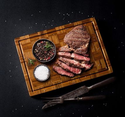 Duurzame set van 3 gepersonaliseerde bamboe hakplanken met grote groef