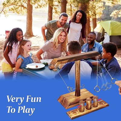 Solid Wooden Ring Hook Toss Game Populair Op maat gemaakt voor Bar's Learning Experience