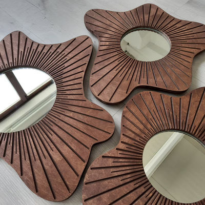 Mooie huisversiering Muurspiegel Set van 3 voor eetkamer en ingang decoratie