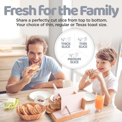 Houten brood snijmachine met anti-slip siliconen en super stabiele basis handgemaakte houtsnipper