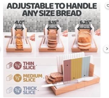 Houten brood snijmachine met anti-slip siliconen en super stabiele basis handgemaakte houtsnipper