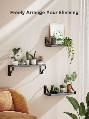 Boerderij rustieke houten drijvende planken Set van 3 voor eetkamer opslag tot 55 lbs