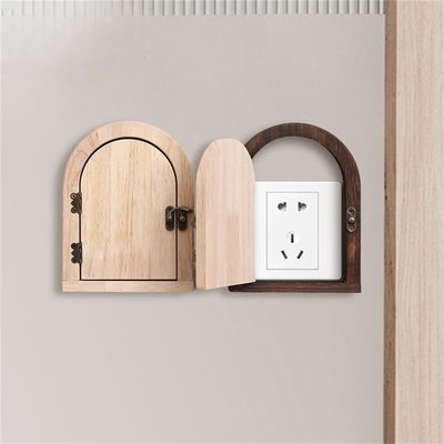 Handgemaakte houten veiligheidskappen voor 8,5*8,5 cm Schakelaars Kinderwaardig elektrisch beschermmiddel