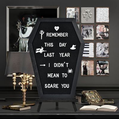 Gepersonaliseerd logo Acceptabel houten stand kist briefbord voor Halloween benodigdheden