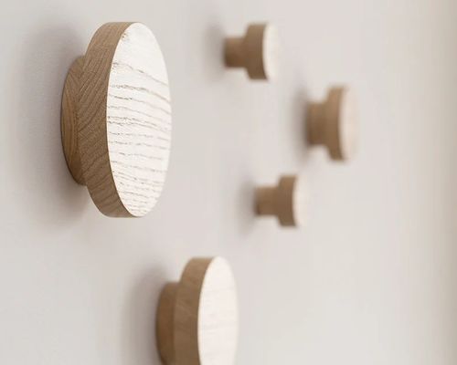 Rustieke charme houten magnetische sleutelhanger voor muur eiken haak rustieke ingang organisator