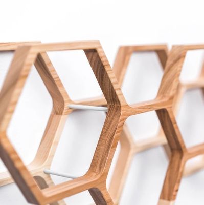 Home Meubelen Houten honingraat Wandmontage Toiletpapierhouder met weefselopslag