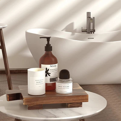 Groente-olie materiaal Houten voetstuk Stand Display Tray Customized logo Acceptabel