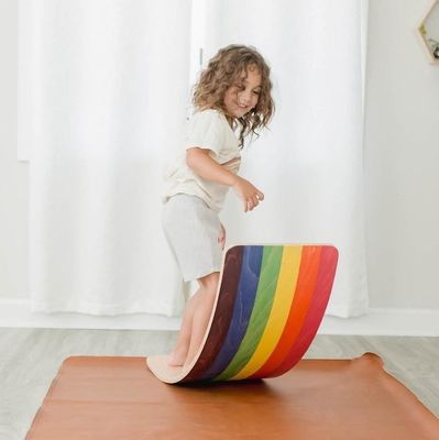 Gepersonaliseerd logo hout wobble board set van 2 voor volwassenen in de sportschool en surfen Montessori spel