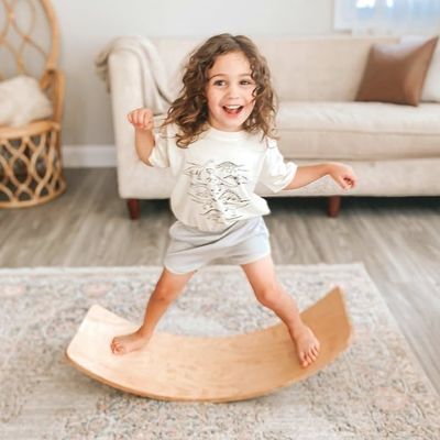 Gepersonaliseerd logo hout wobble board set van 2 voor volwassenen in de sportschool en surfen Montessori spel
