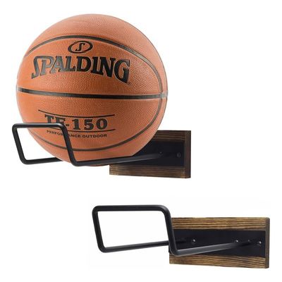 Meubelen voor de woonkamer Multi Sports Ball Storage Rack met gebrande houten wandmontage