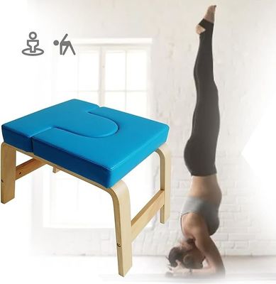 Solid Wood Yoga Headstand Chair voor effectieve kracht- en evenwichtstraining Modern ontwerp