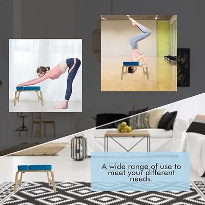Solid Wood Yoga Headstand Chair voor effectieve kracht- en evenwichtstraining Modern ontwerp